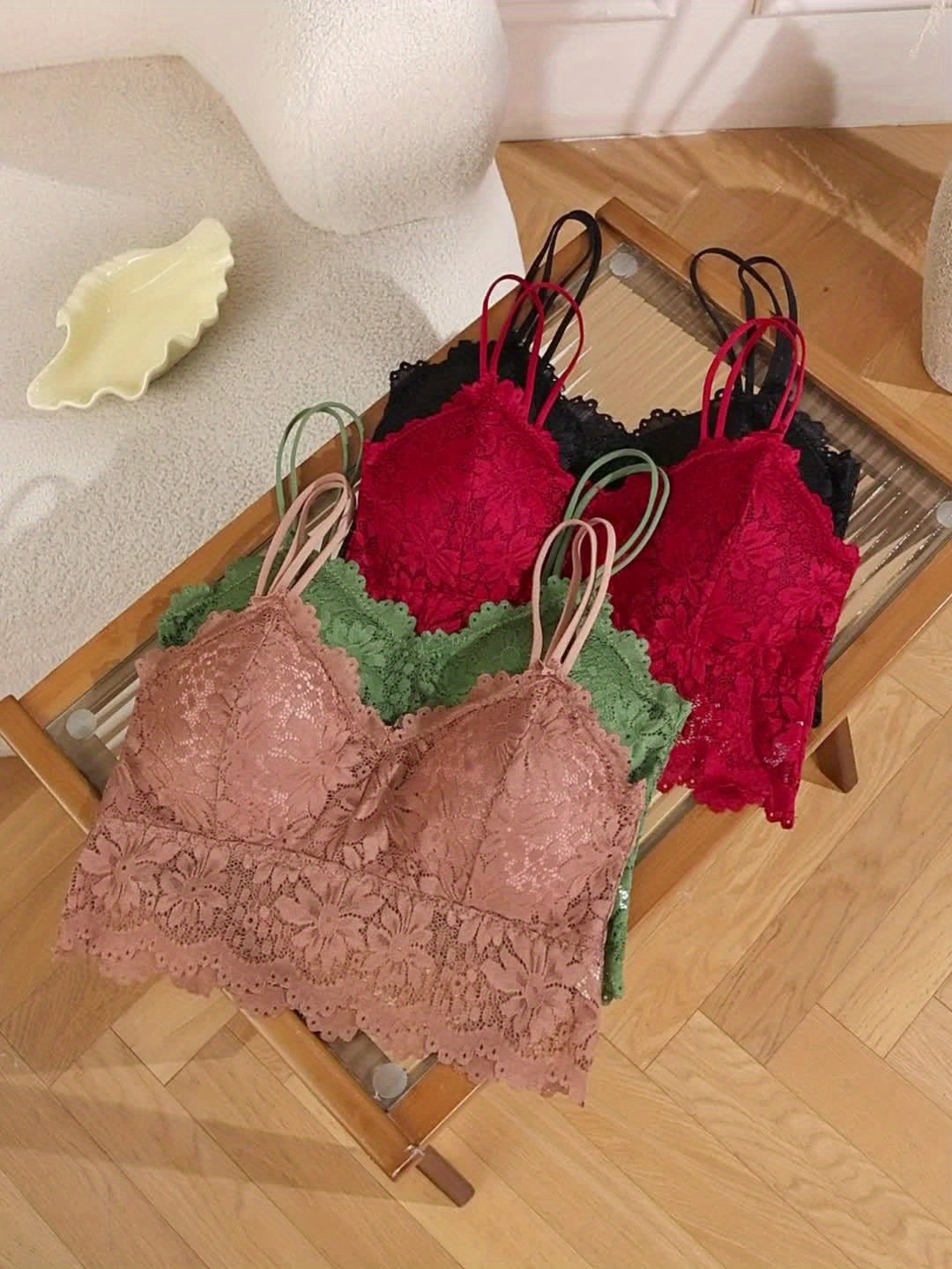 {4 Sets} Lace Bra & Panty Set