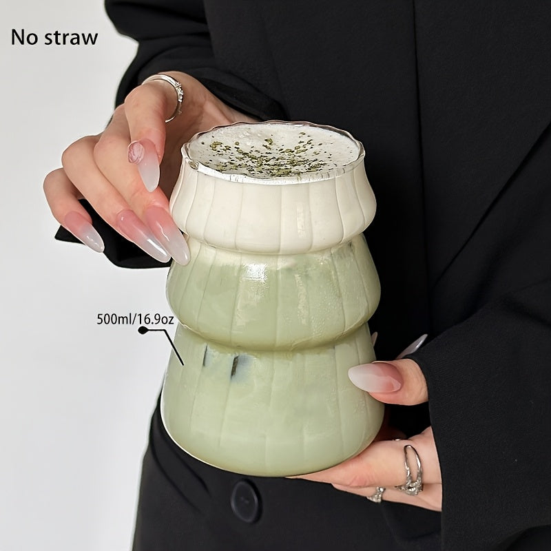 500ml/16.9oz transparent glass coffee cup