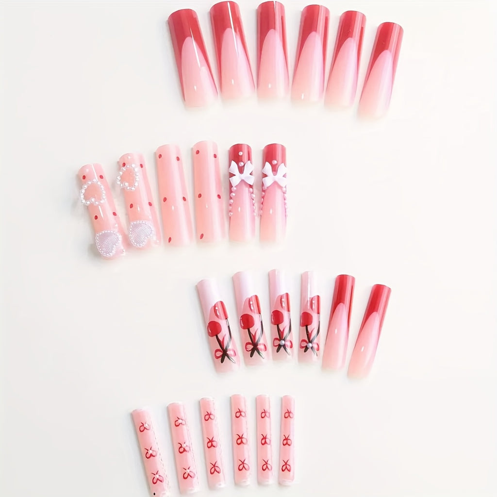 Sweet Cherry Fake Nails