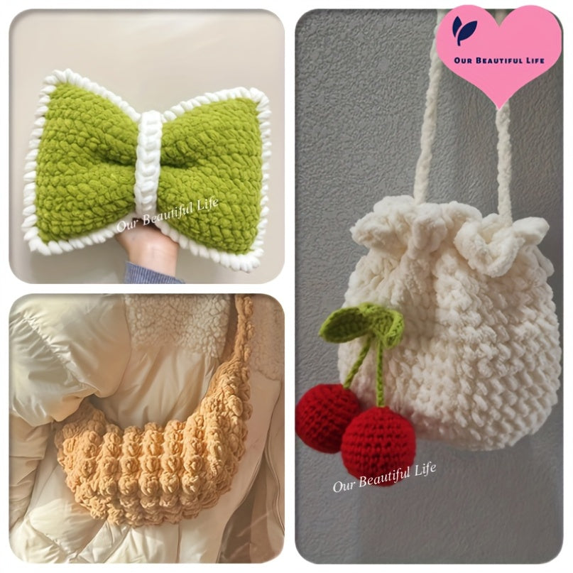 {4pcs} Ultra-Bulky Polyester Yarn