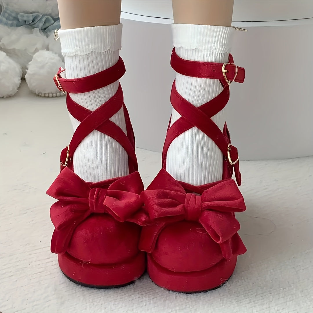 Mid-Heel Round Toe Slip-On Loafers