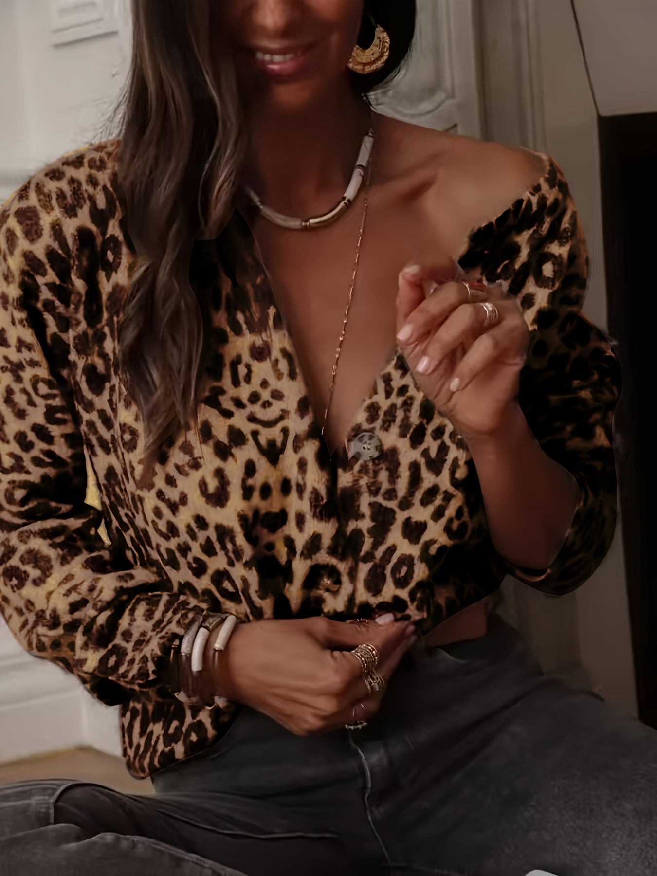 Leopard Print Cardigan