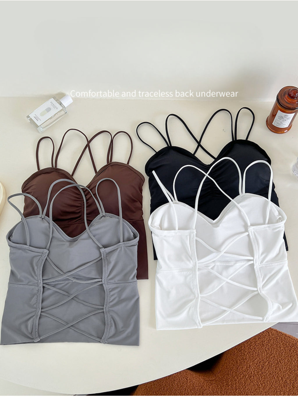 Set of 4 Sexy Lace-Back Camisoles