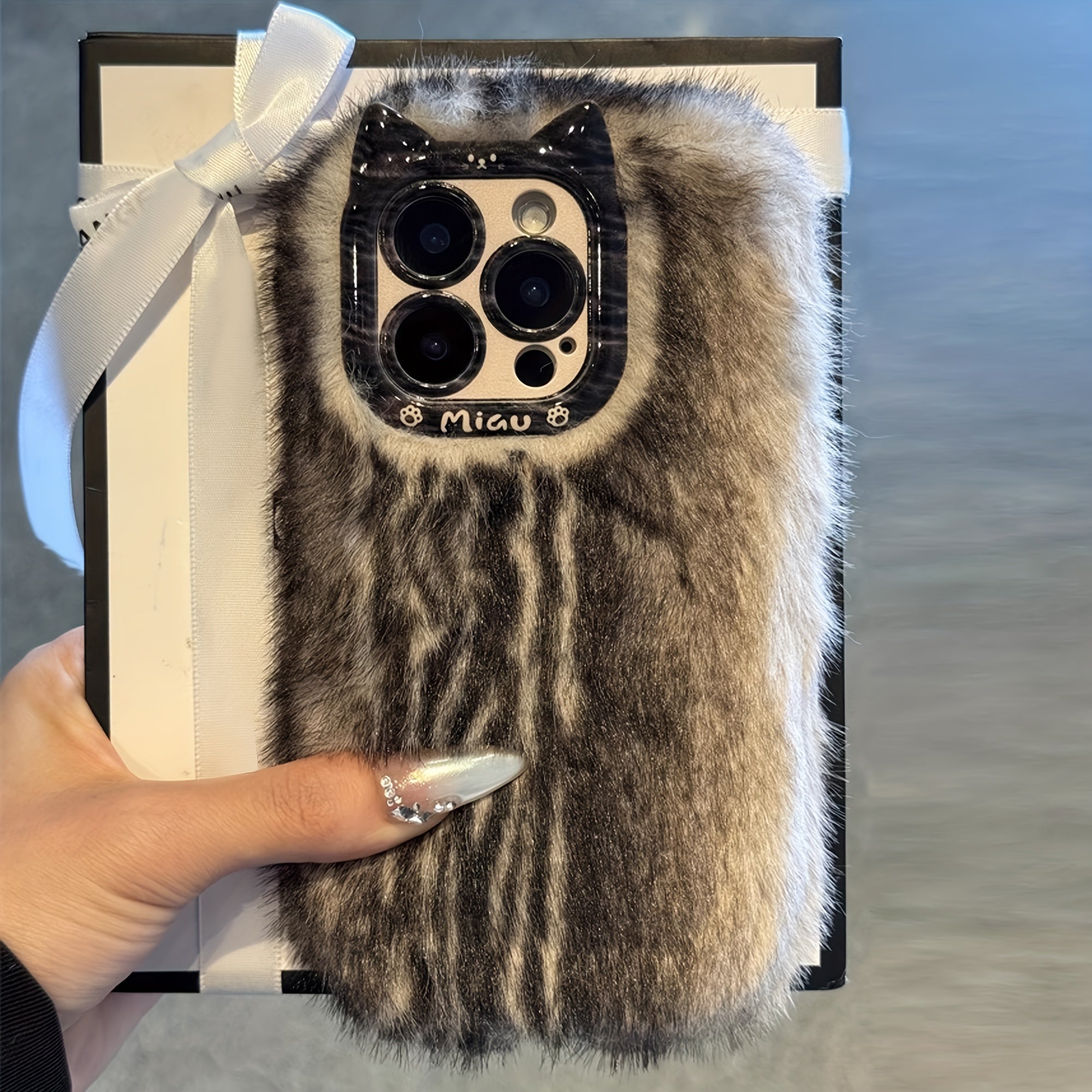 Gradient Color Plush iPhone Case