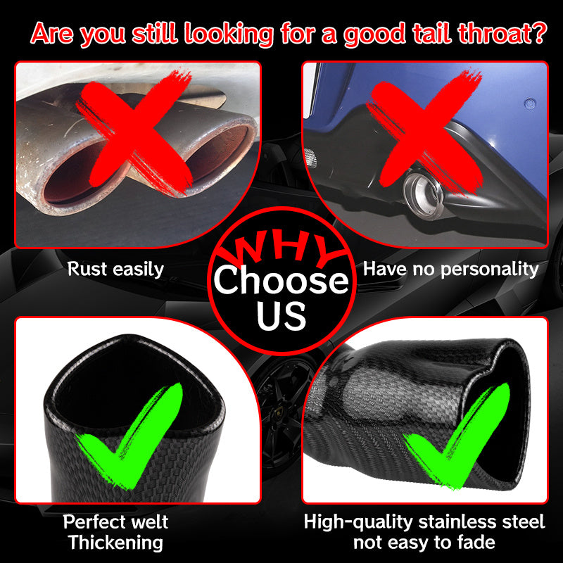 {1pc} 2.48" Stainless Steel Heart-Shaped Exhaust Tip