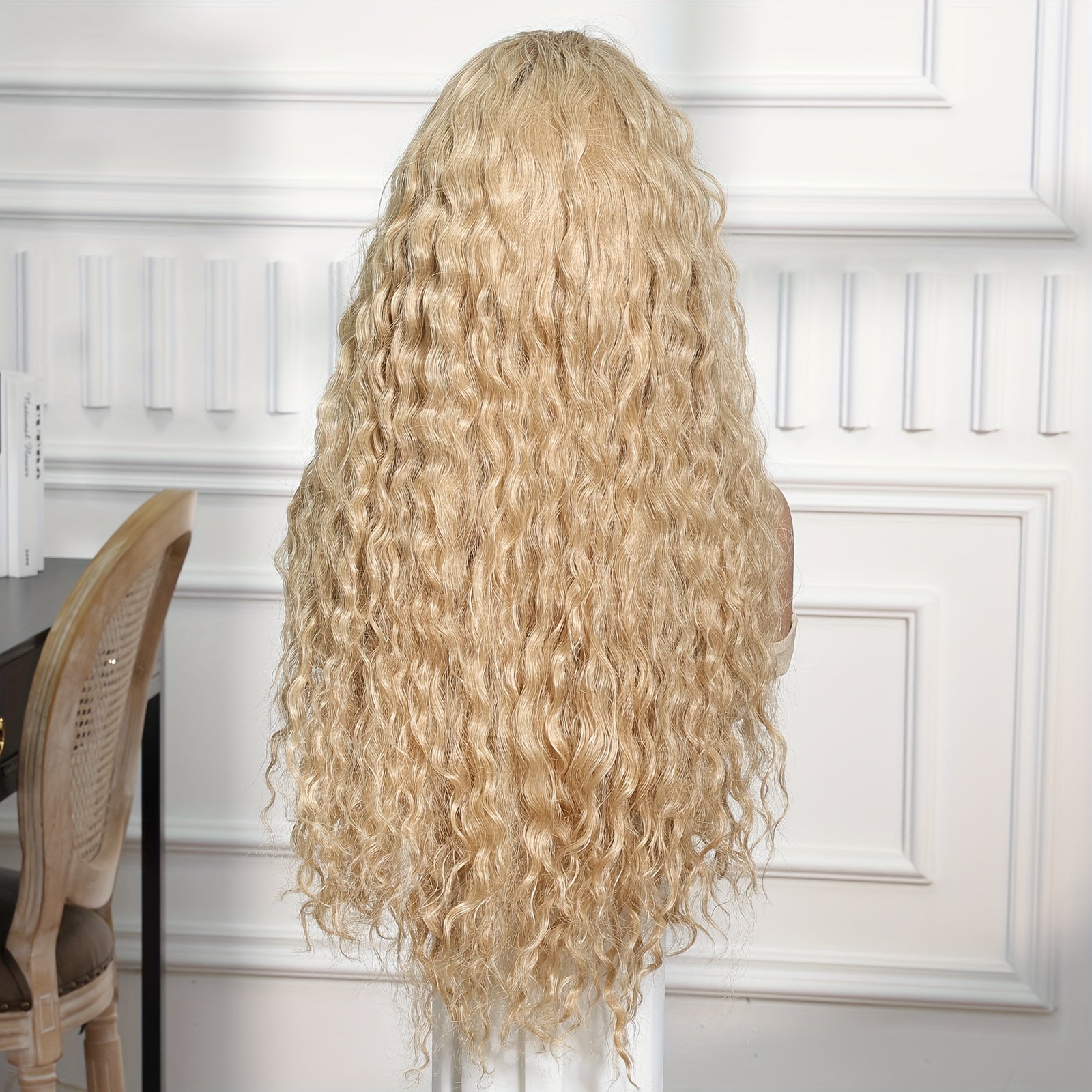 28 Inch Matte High-temperature Silk 13*6 Long Curly Hair Wig
