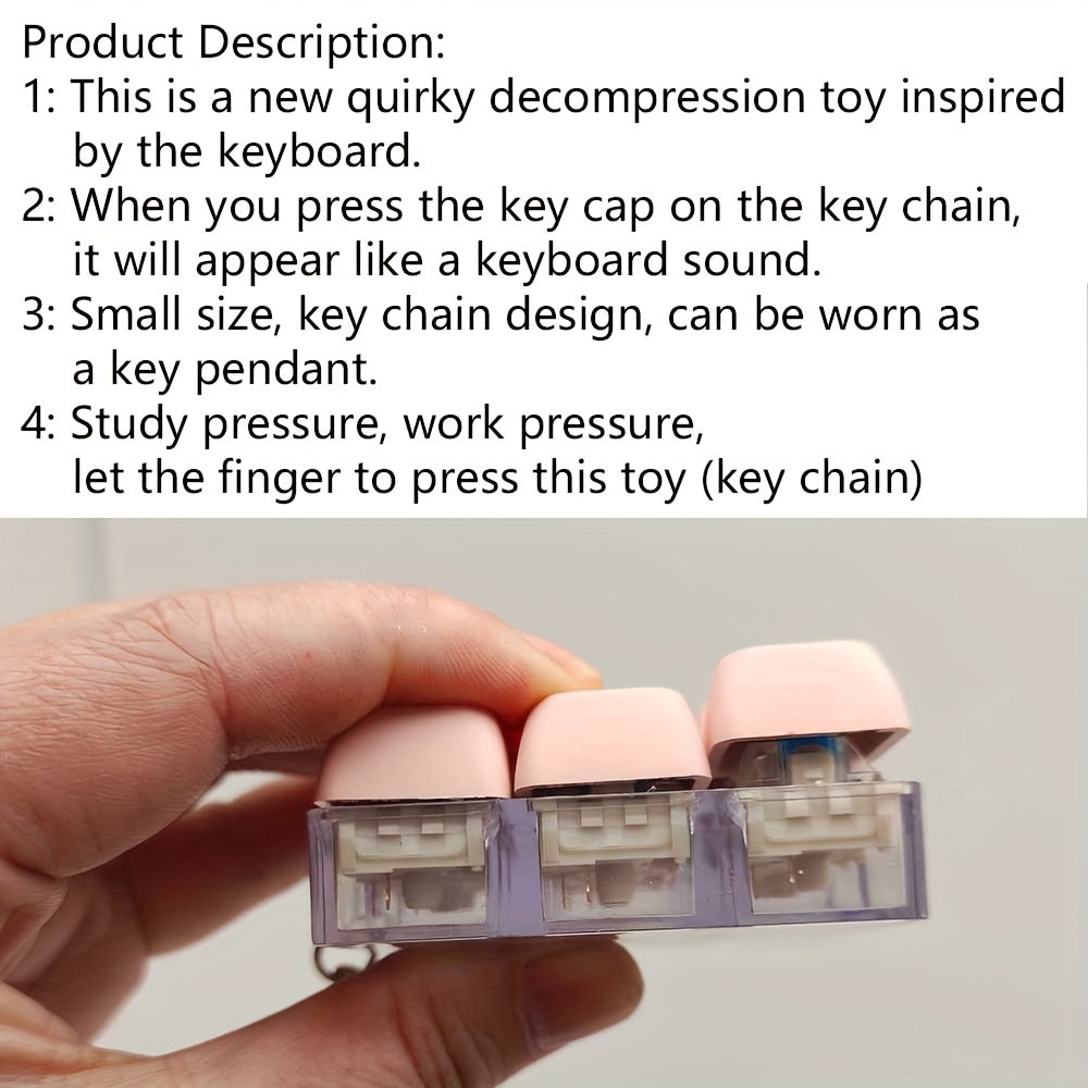 Finger Press Keycap Pop Fidget Toy Keychain