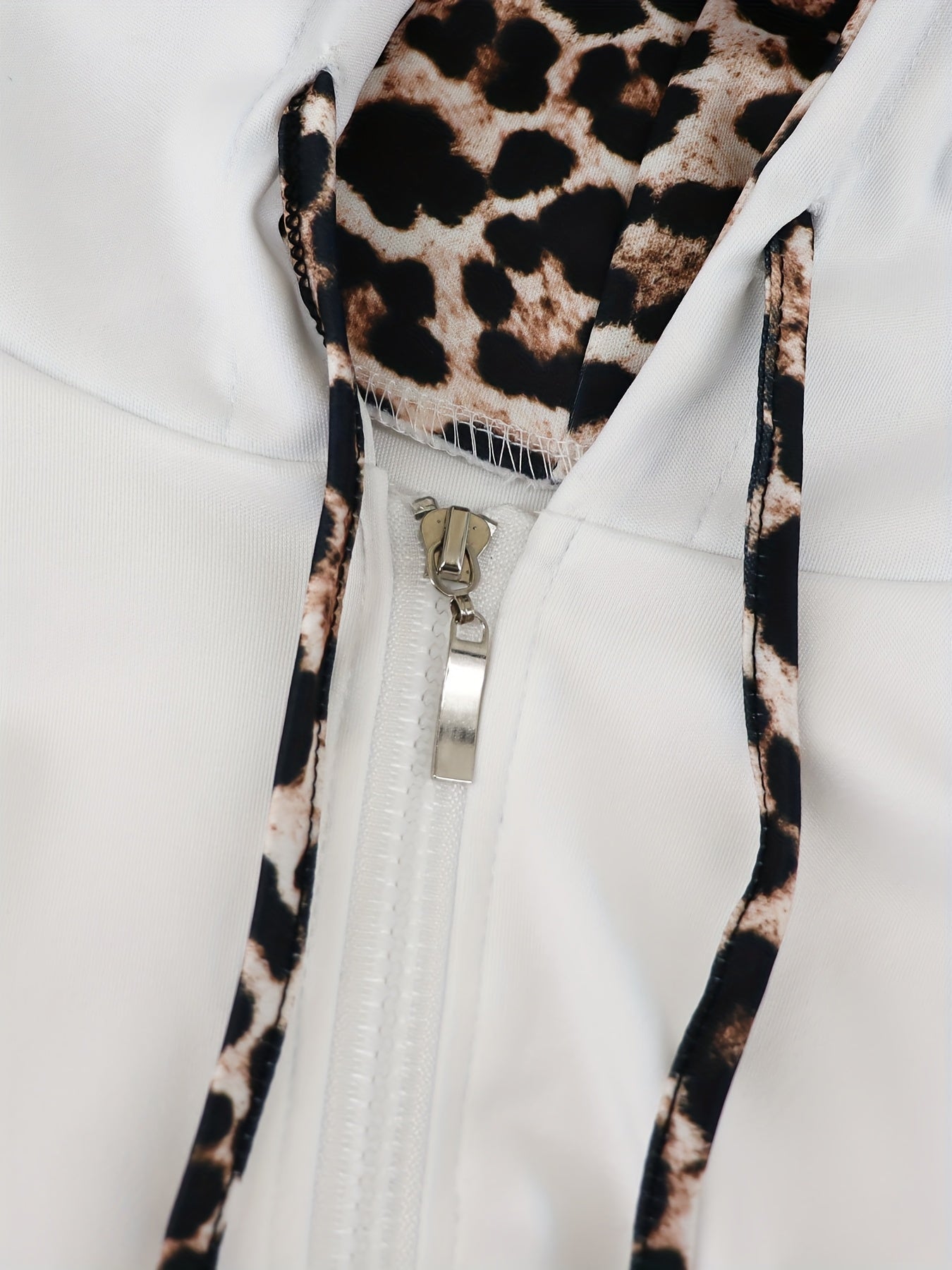Leopard Print Hooded Sweatshirt & Joggers Set