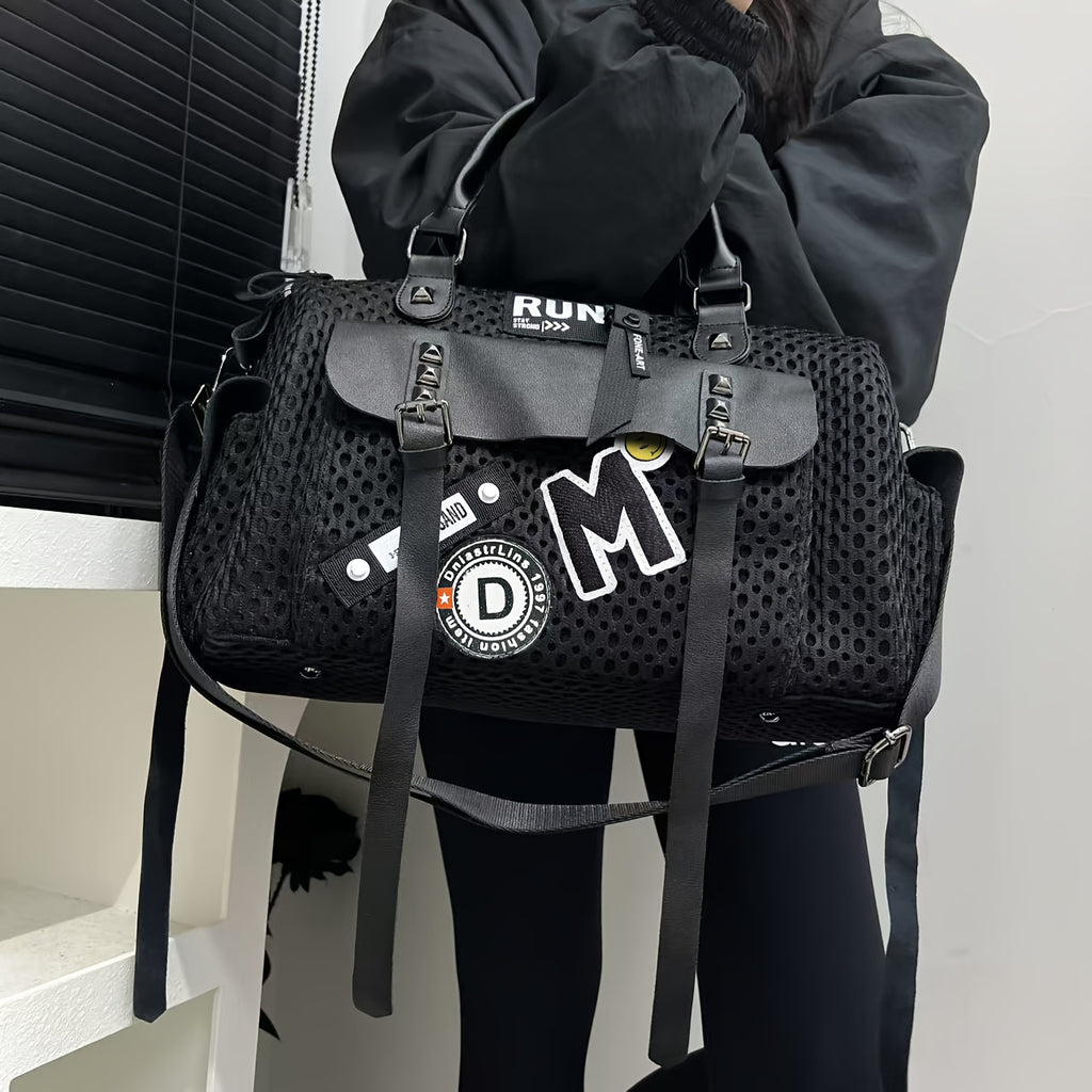 Nylon Tote Bag with Detachable Strap & Charm