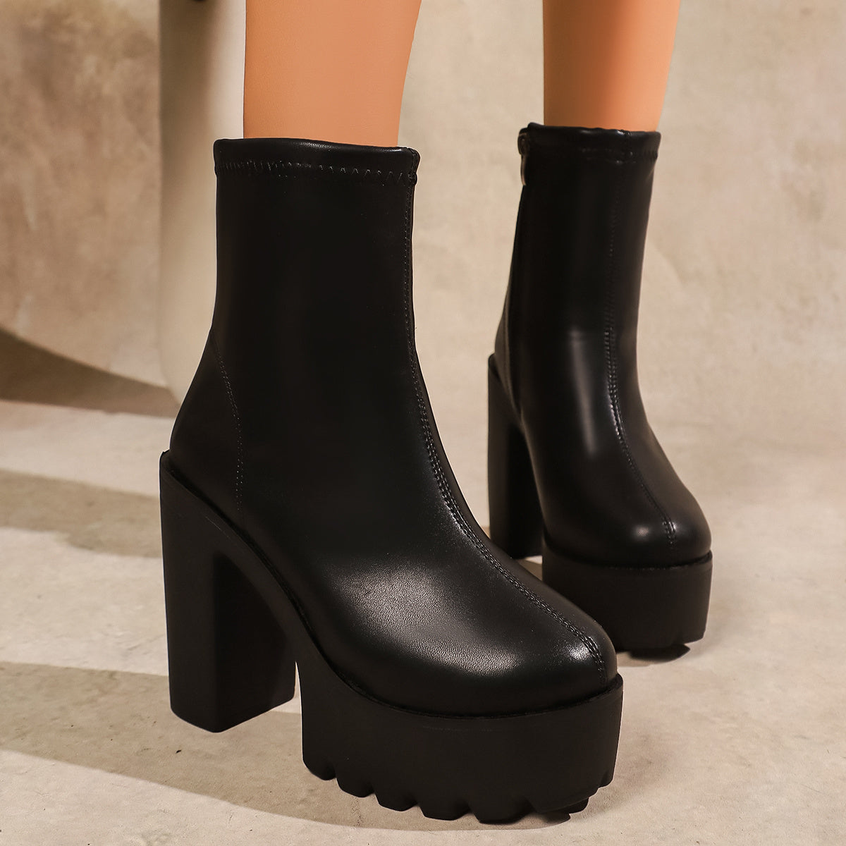 Platform Boots with 4.33inch Thick Platform & 4.33inch Stiletto Heel