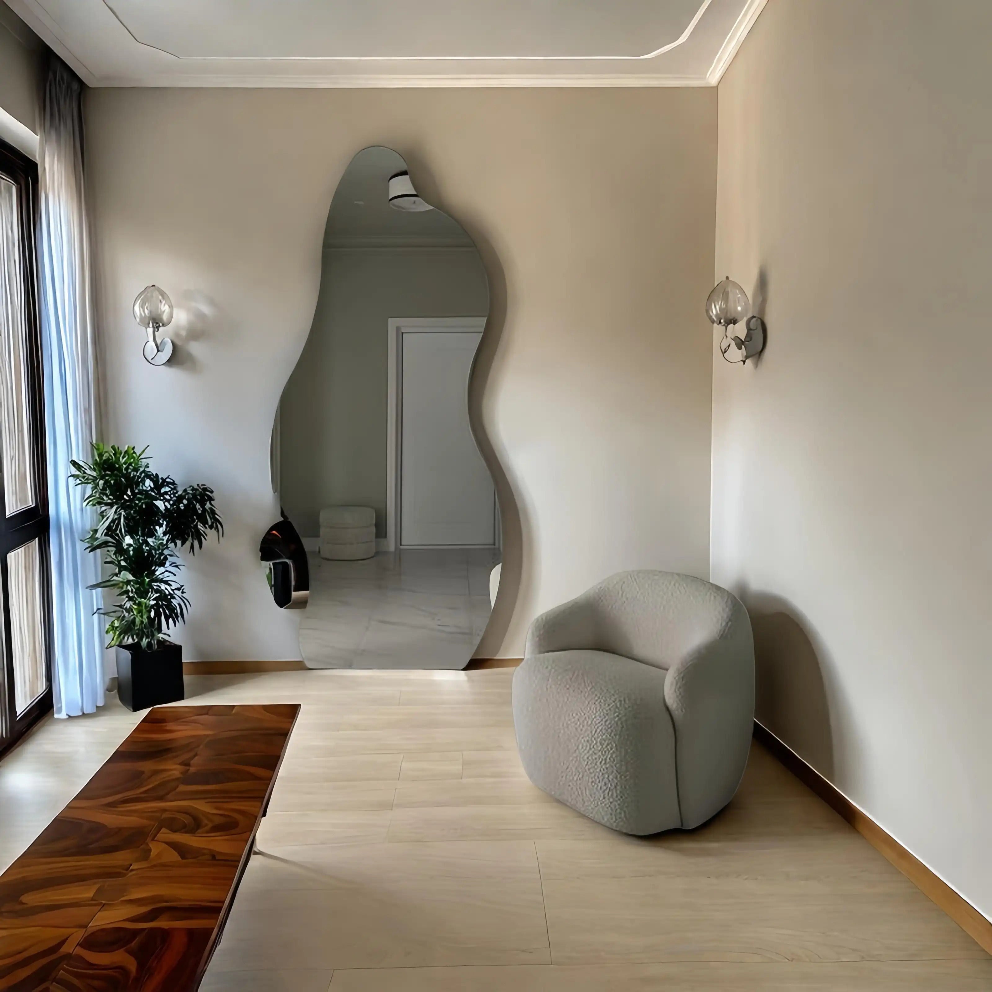 Modern Minimalist Acrylic Frameless Wall Mirror