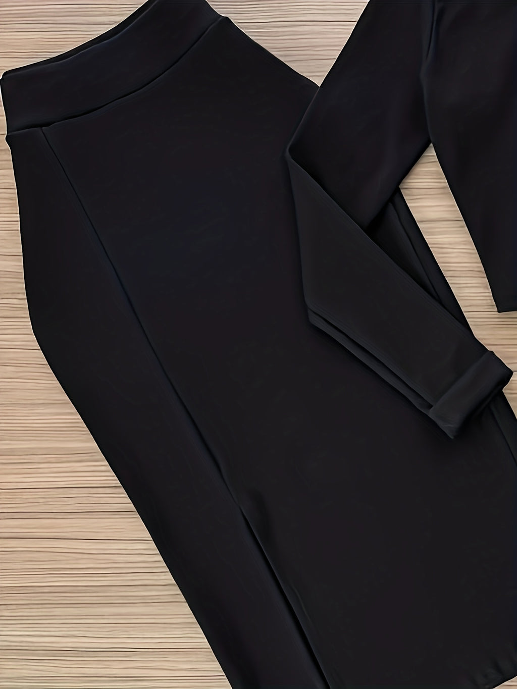 Long Sleeve Top Two-Piece Set with Skirt