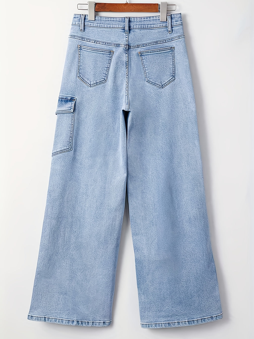 High-Waisted Straight Leg Jean with Bow Accent