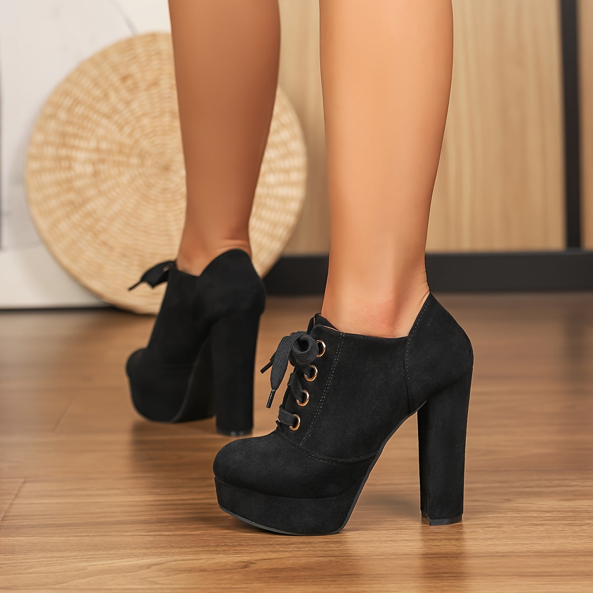 Chunky Heel Ankle Boots