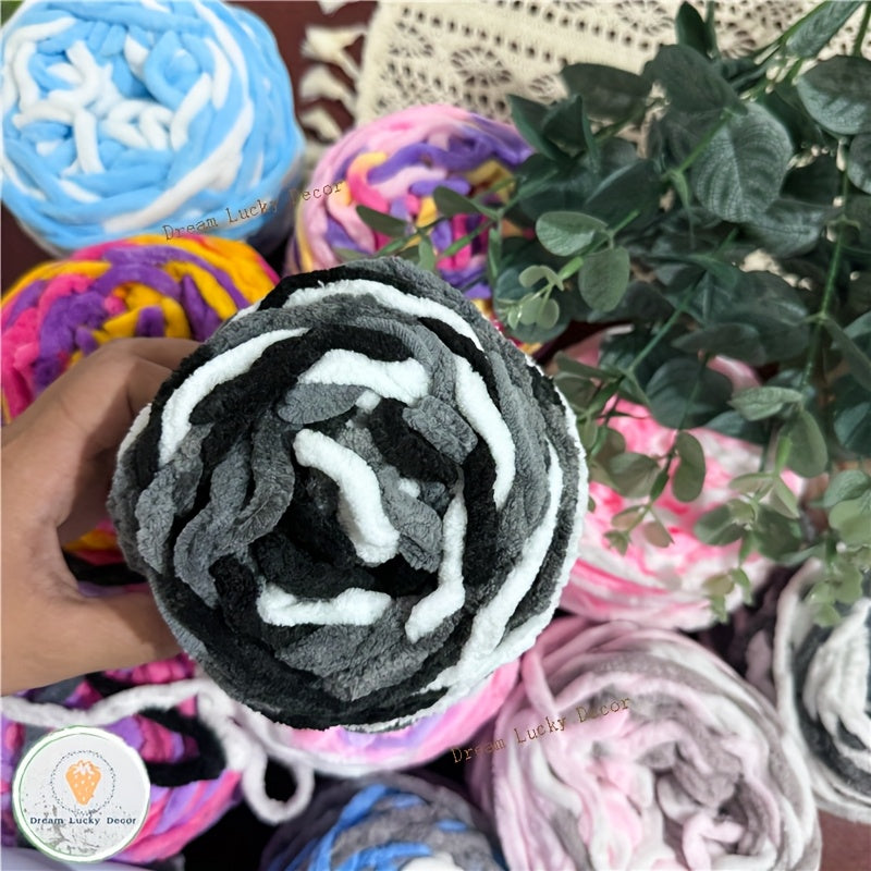 {4pcs} Soft & Thick 100% Polyester Chunky Yarn