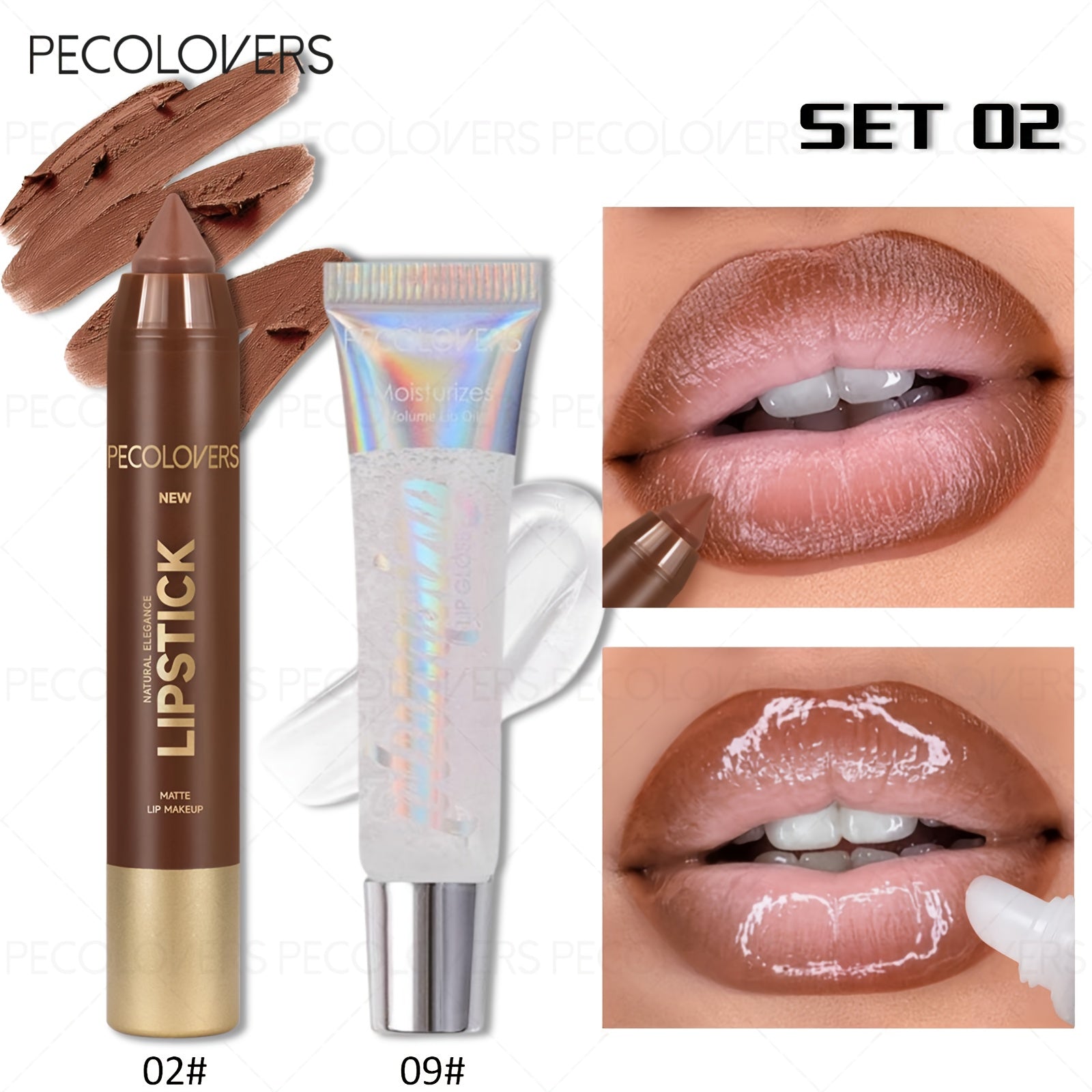 {2pcs} Moisturizing Lip Gloss & Lip Liner