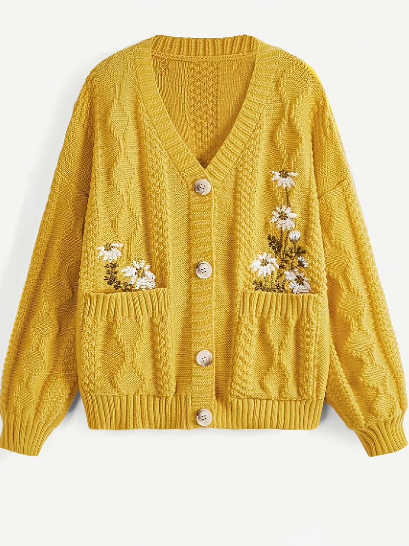 Floral Embroidered Cardigan