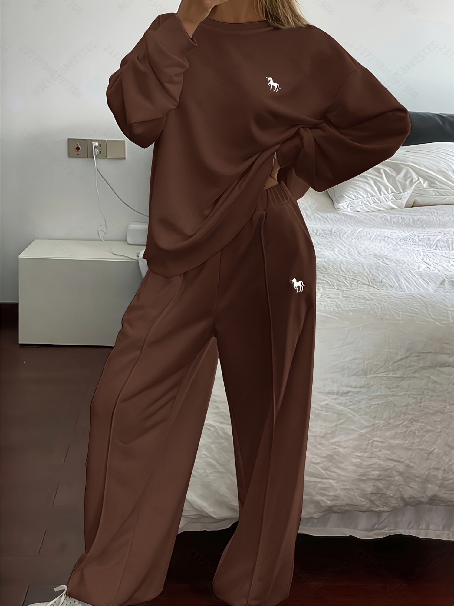 Casual Sweatshirt and Pants Set