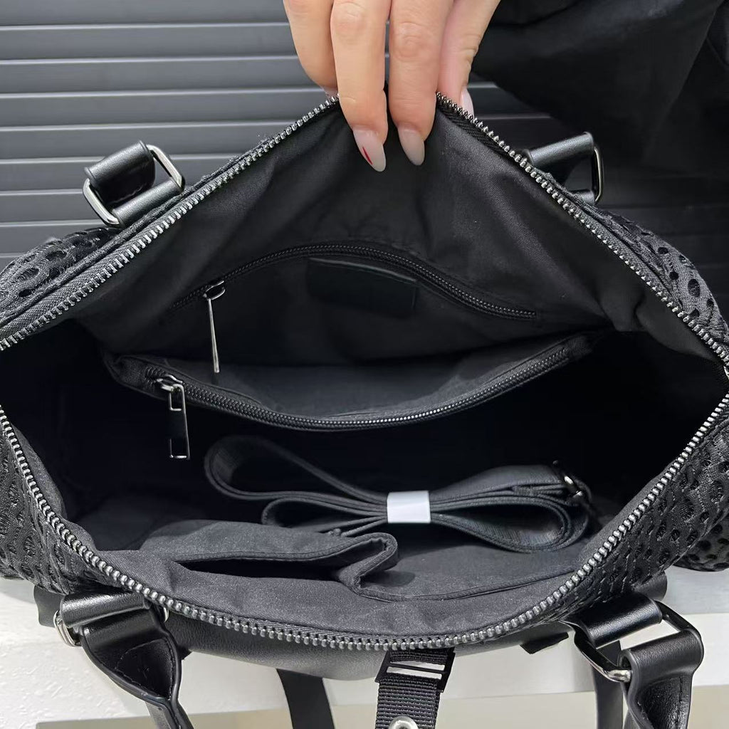 Nylon Tote Bag with Detachable Strap & Charm