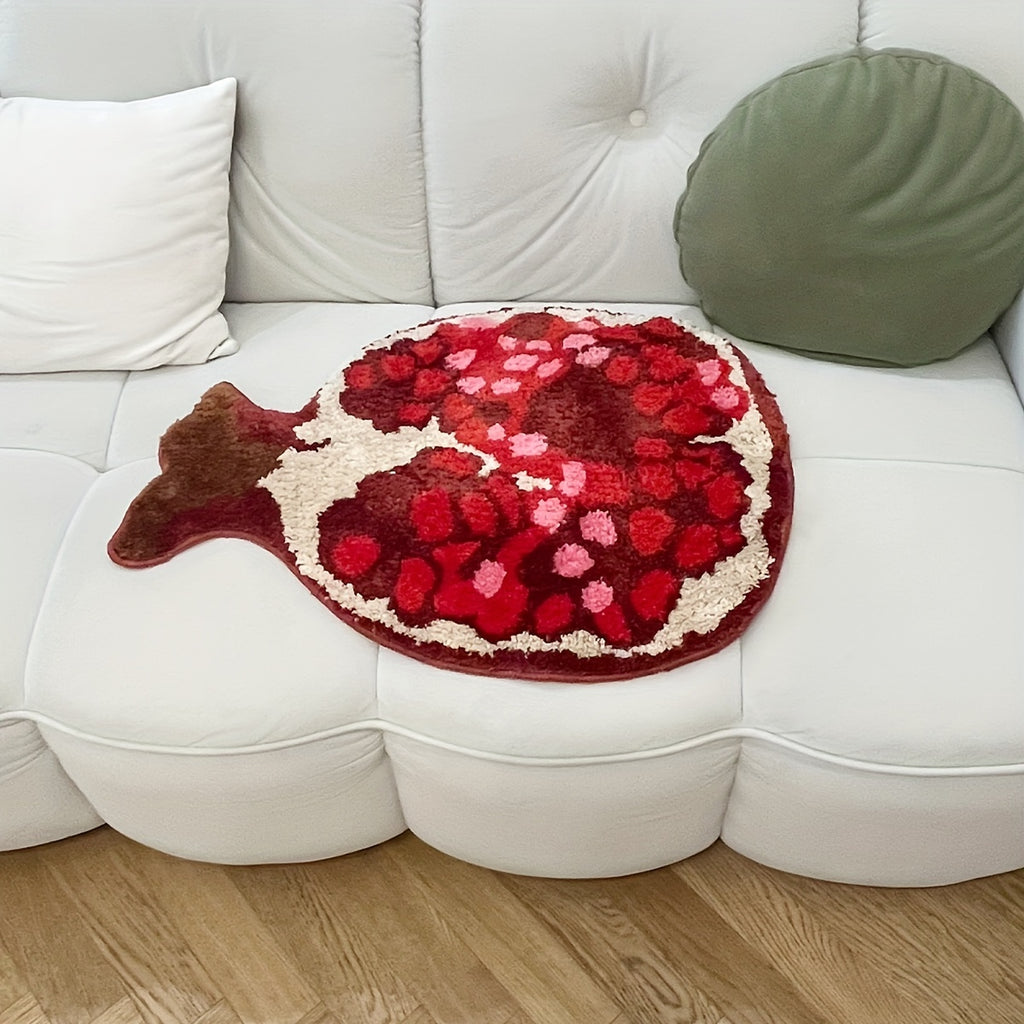Pomegranate Fruit Shape Bath Rug