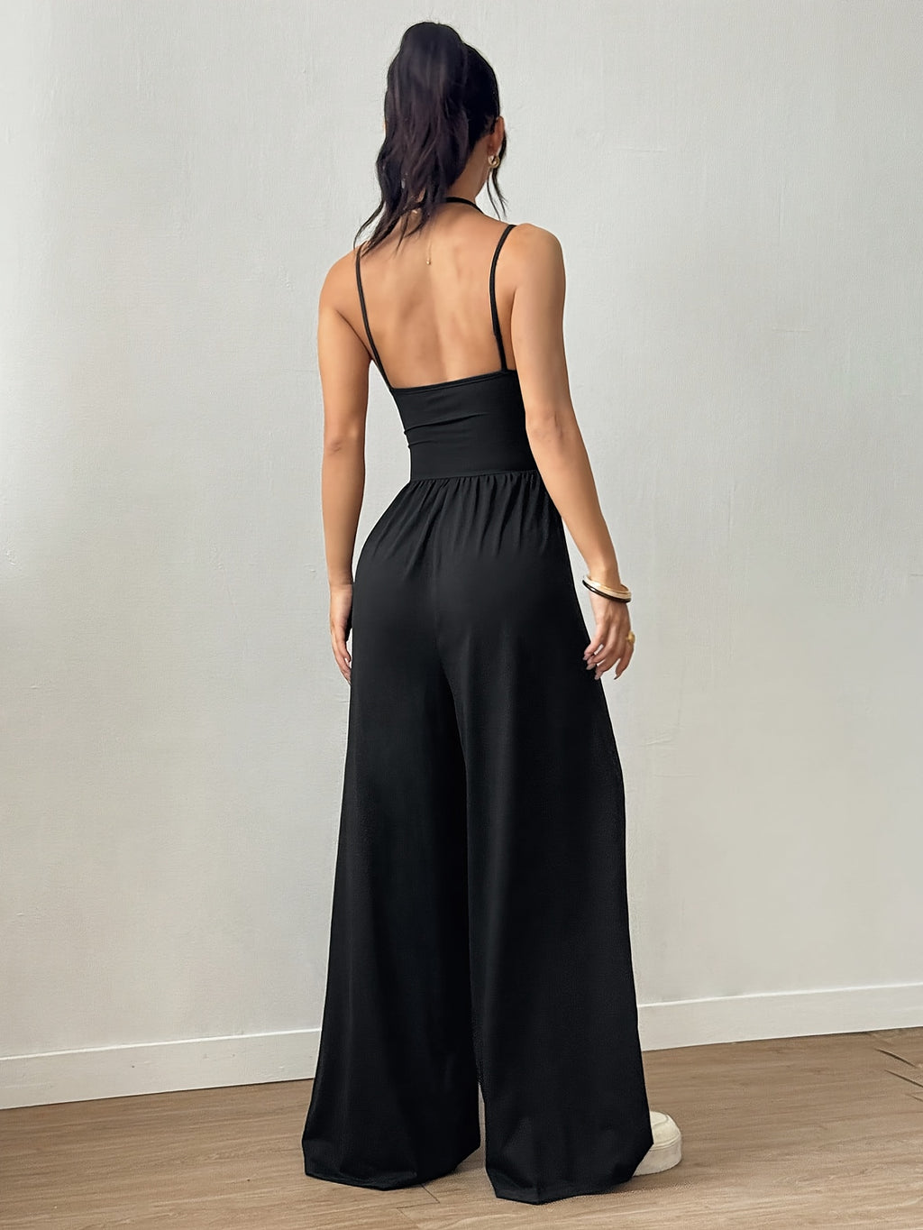 Off-Shoulder Ruched Jumpsuit