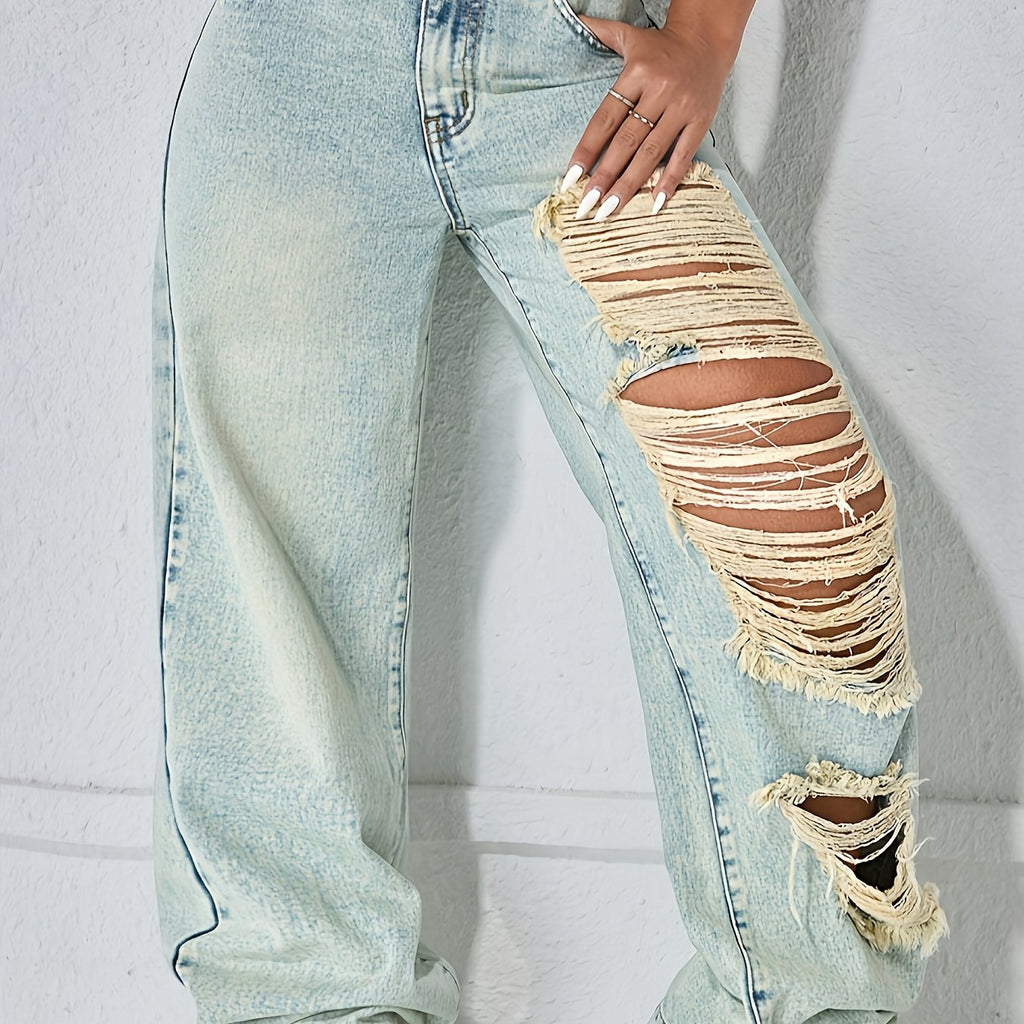 Straight Distressed Jeans