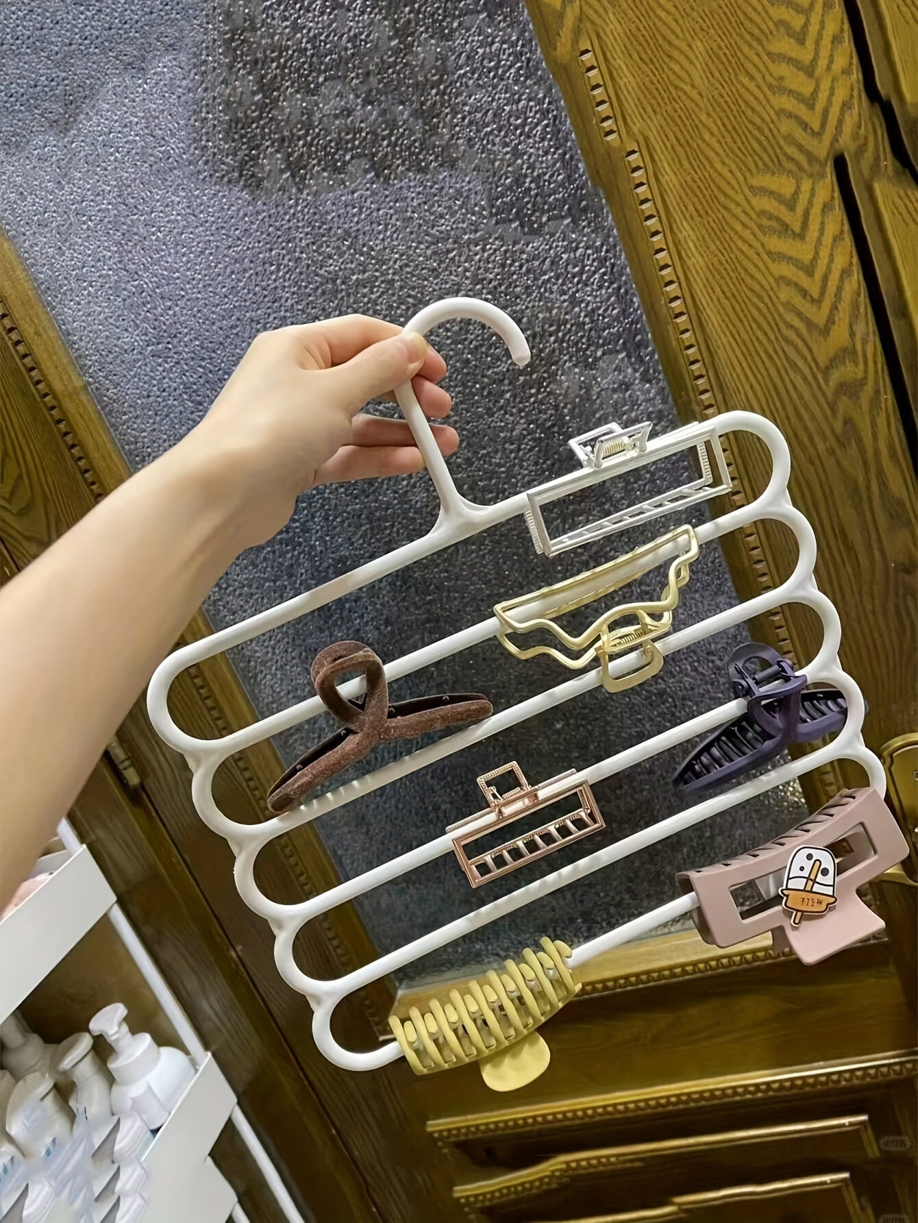 Versatile Wall-Mounted Organizer for Hair Clips, Jewelry & Accessories