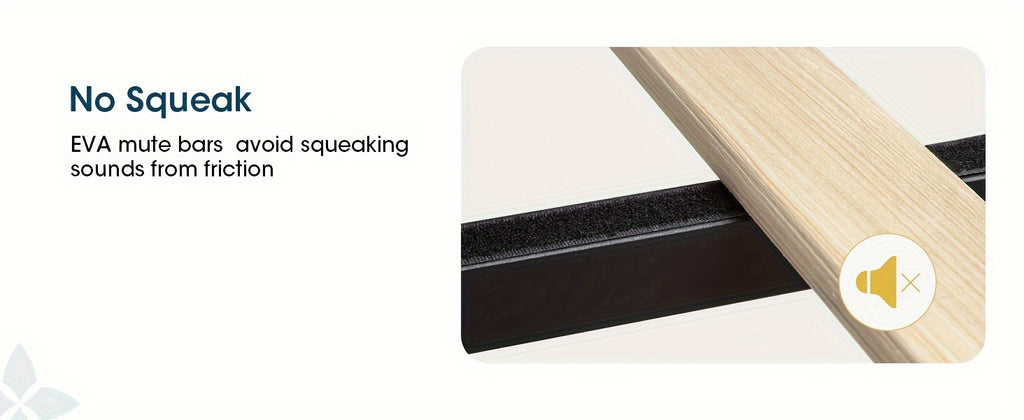 WEEWAY Modern Upholstered Platform Bed Frame, Faux Leather Sleigh Bed With Adjustable Headboard, Strong Wood Slats Support, No Box Spring Needed