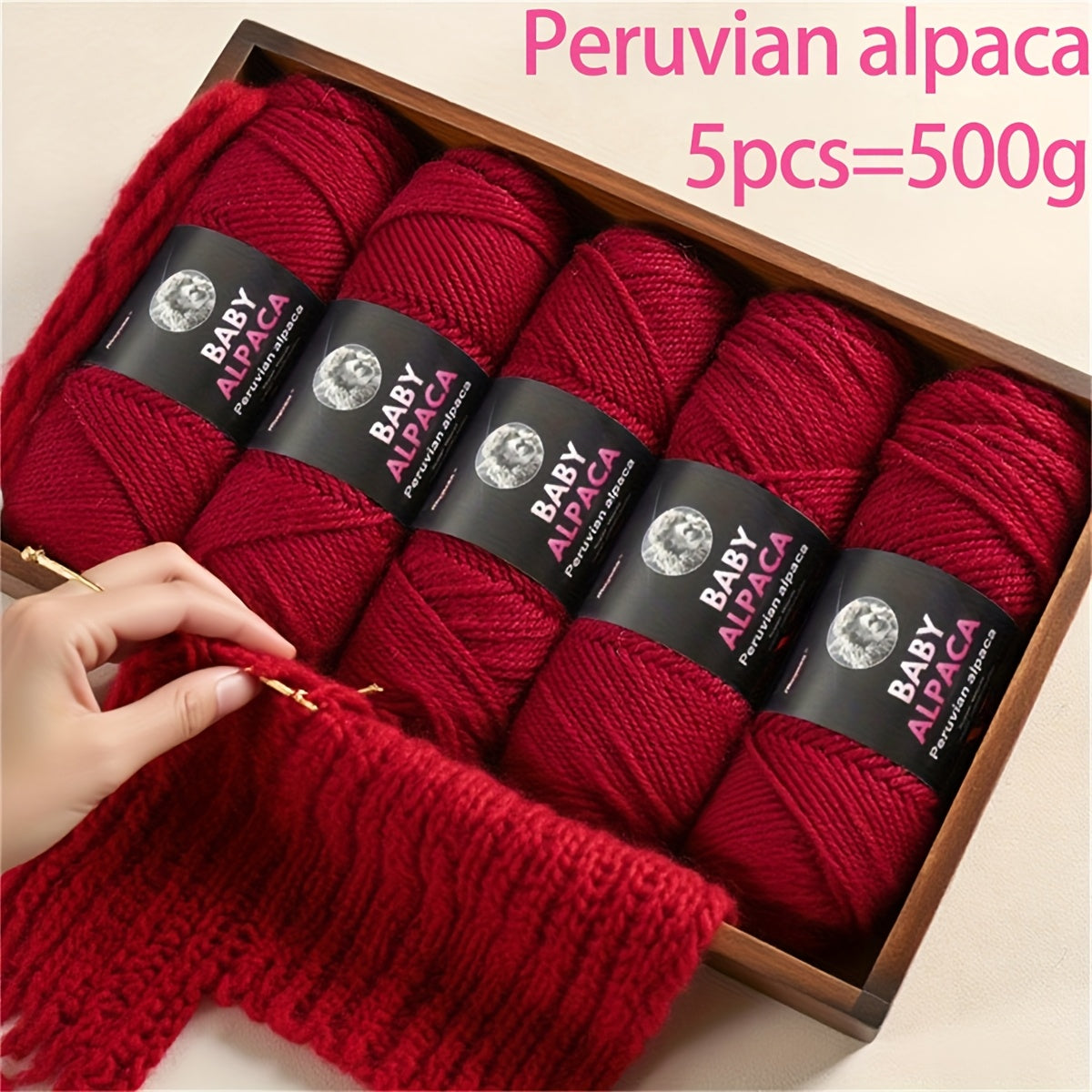 500g (5 Balls) Luxury Alpaca Wool Yarn
