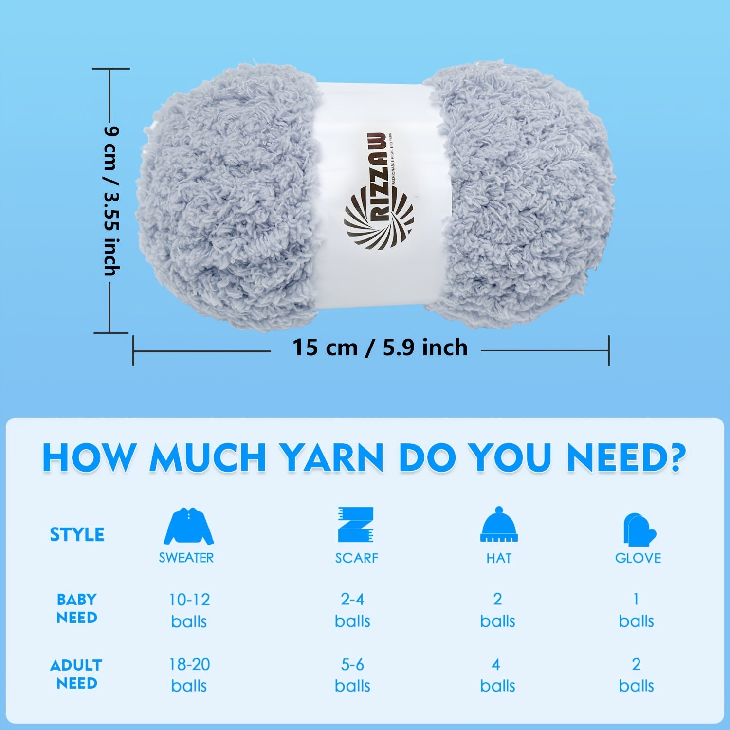 {3-Pack} Coral Fleece Soft Yarn