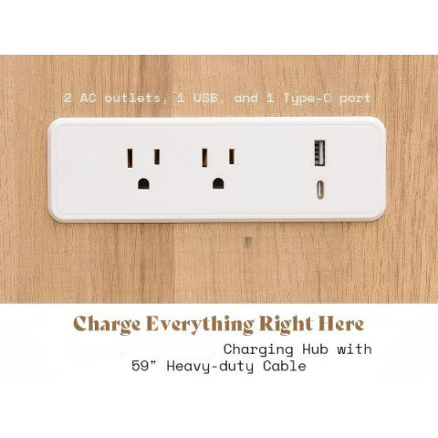 Fluted Vanity Desk With Large Mirror