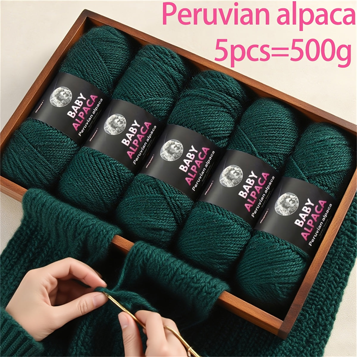 500g (5 Balls) Luxury Alpaca Wool Yarn