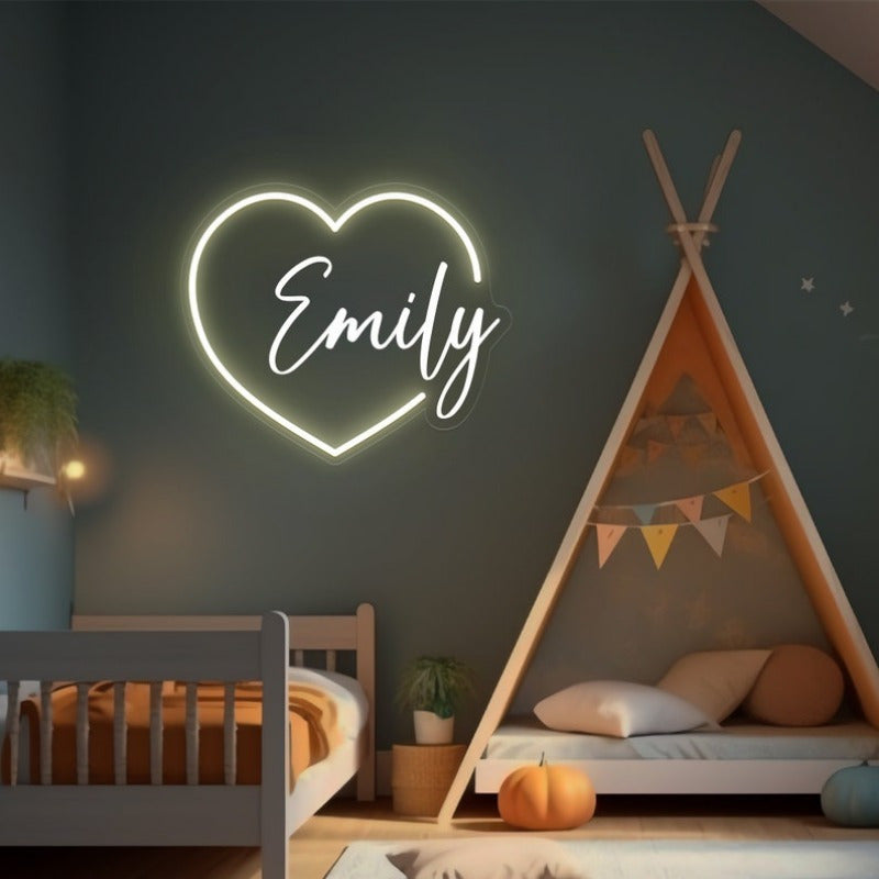 Customizable Heart-Shaped Neon Sign