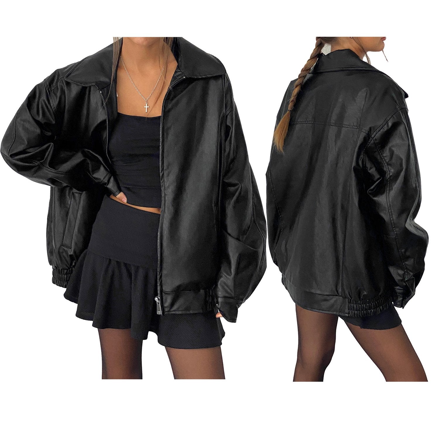 Zipper Long Sleeve Motorcycle Jacket