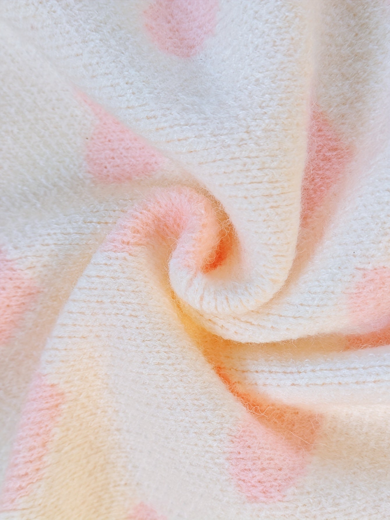 Women'S Pink Heart Sweater - Soft & Cozy Long Sleeve Pullover with Round Neck, Elegant Casual to Formal Wear, All-Season Comfort, Casual Wear Sweater | Round Neck Sweater | Soft Texture