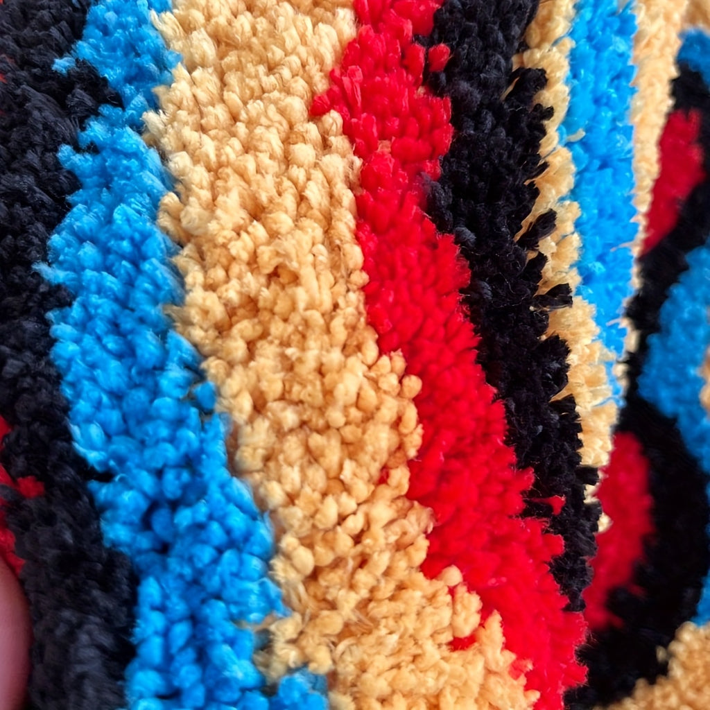 Blue & Yellow Twisted Face Mat