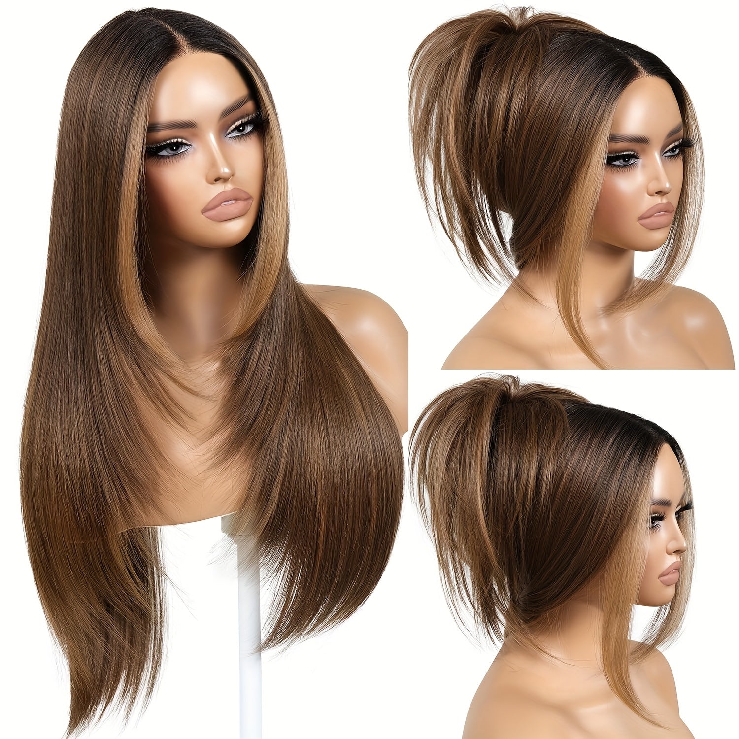 Glueless T-Part Synthetic Lace Front Wig
