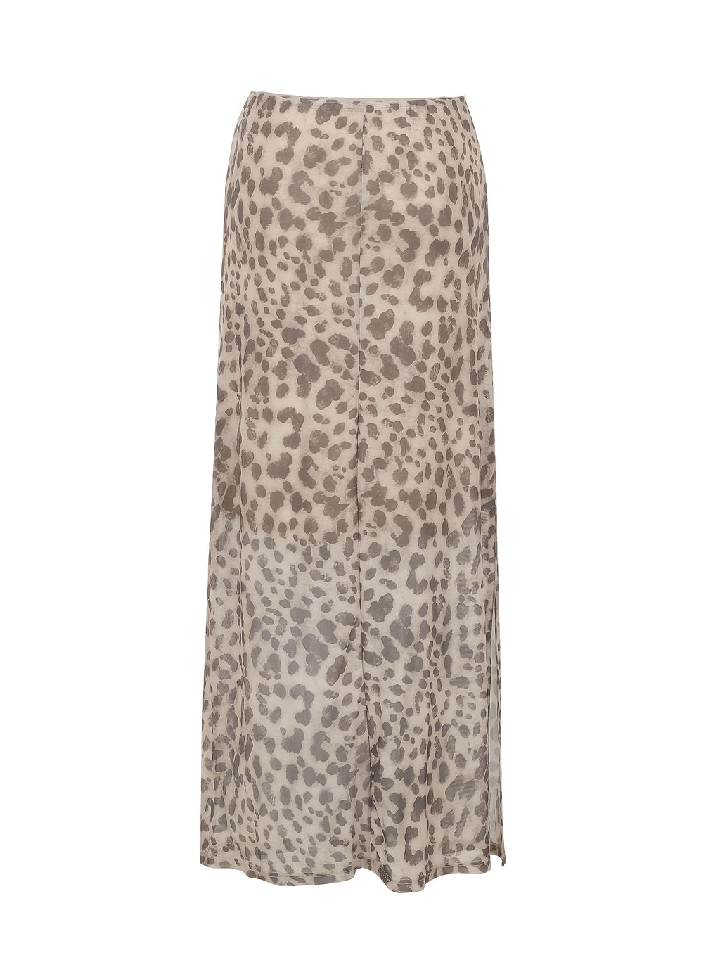 Mesh Leopard Print Skirt