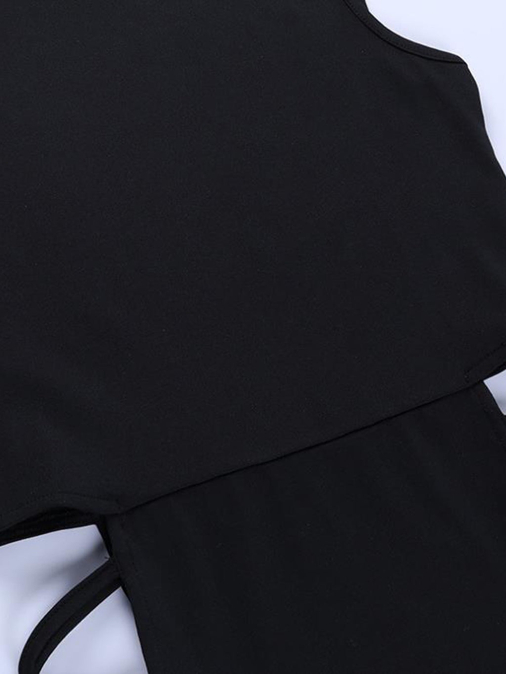 Solid Sleeveless Hollow Out Dress