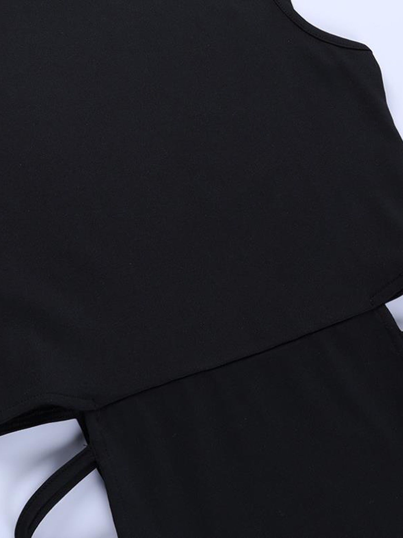 Solid Sleeveless Hollow Out Dress