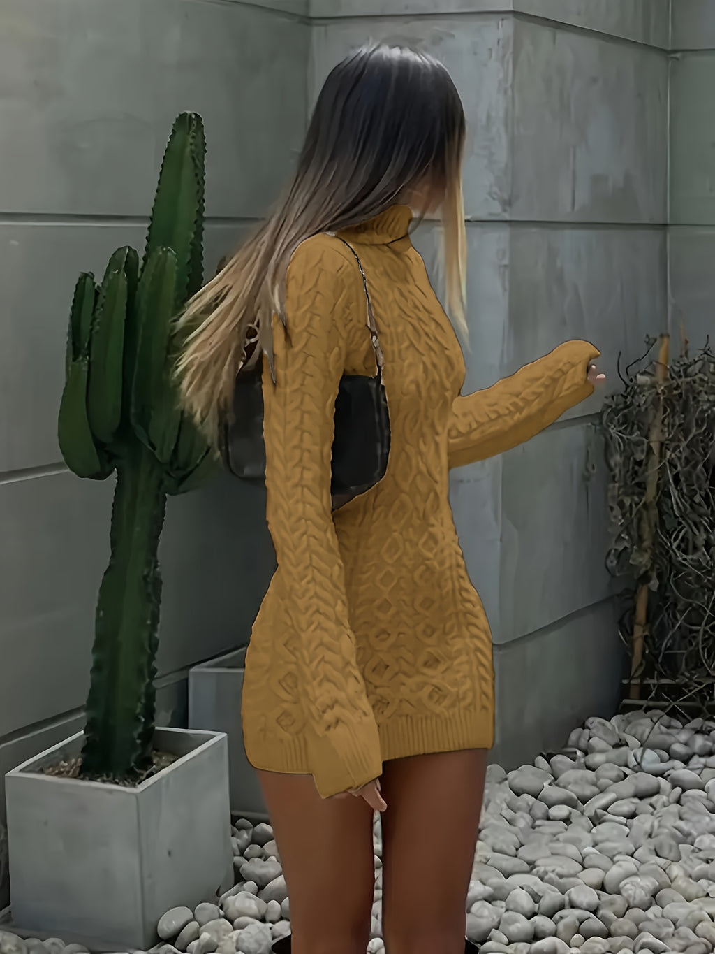 Backless Sweater Dress