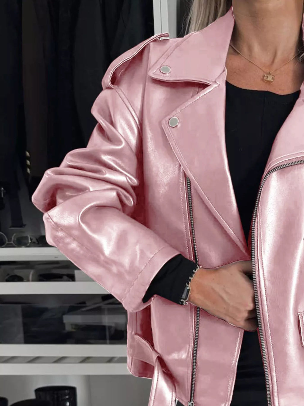 Full Size Zip Up Long Sleeve Jacket Plus Size