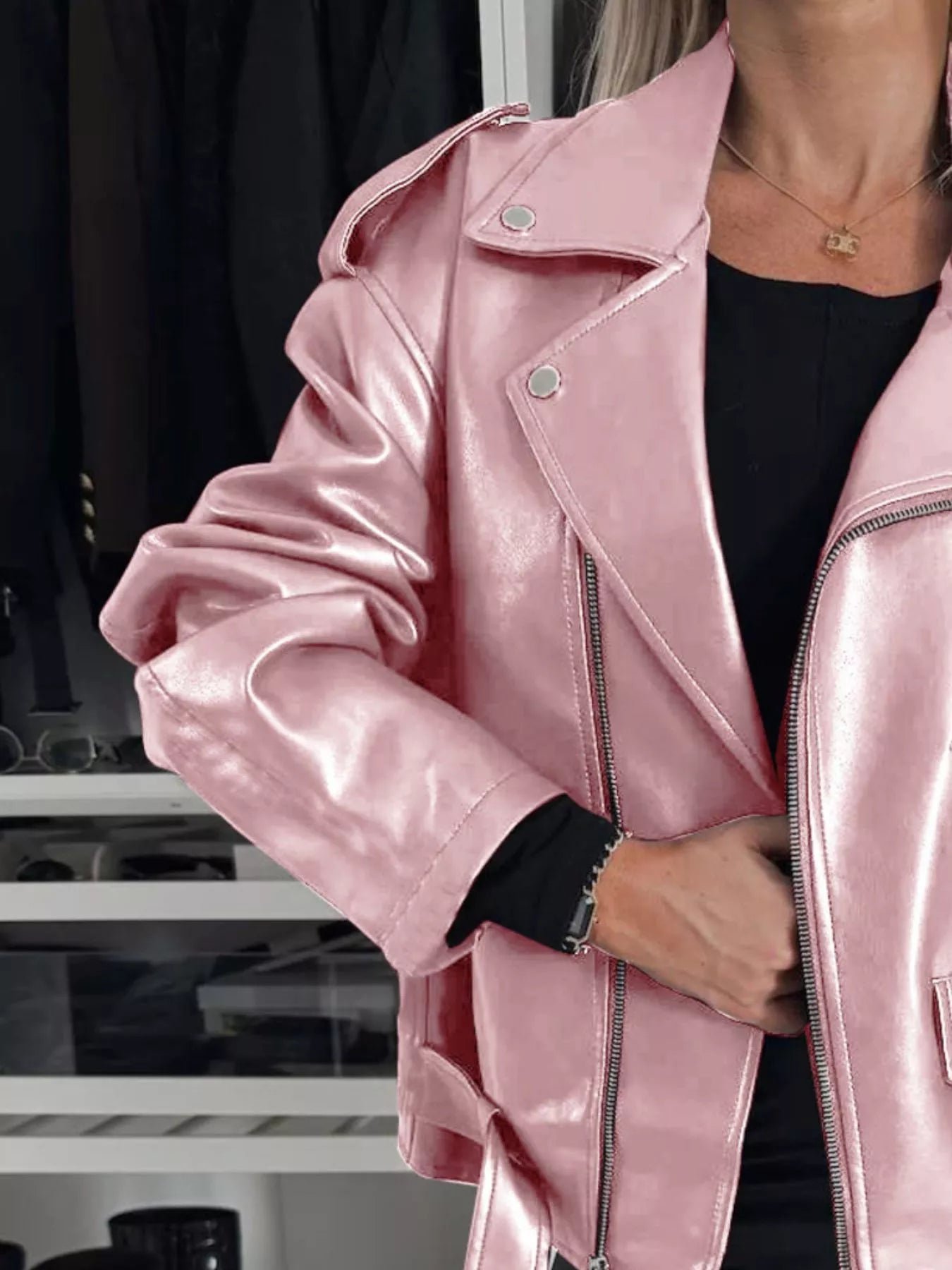 Full Size Zip Up Long Sleeve Jacket Plus Size