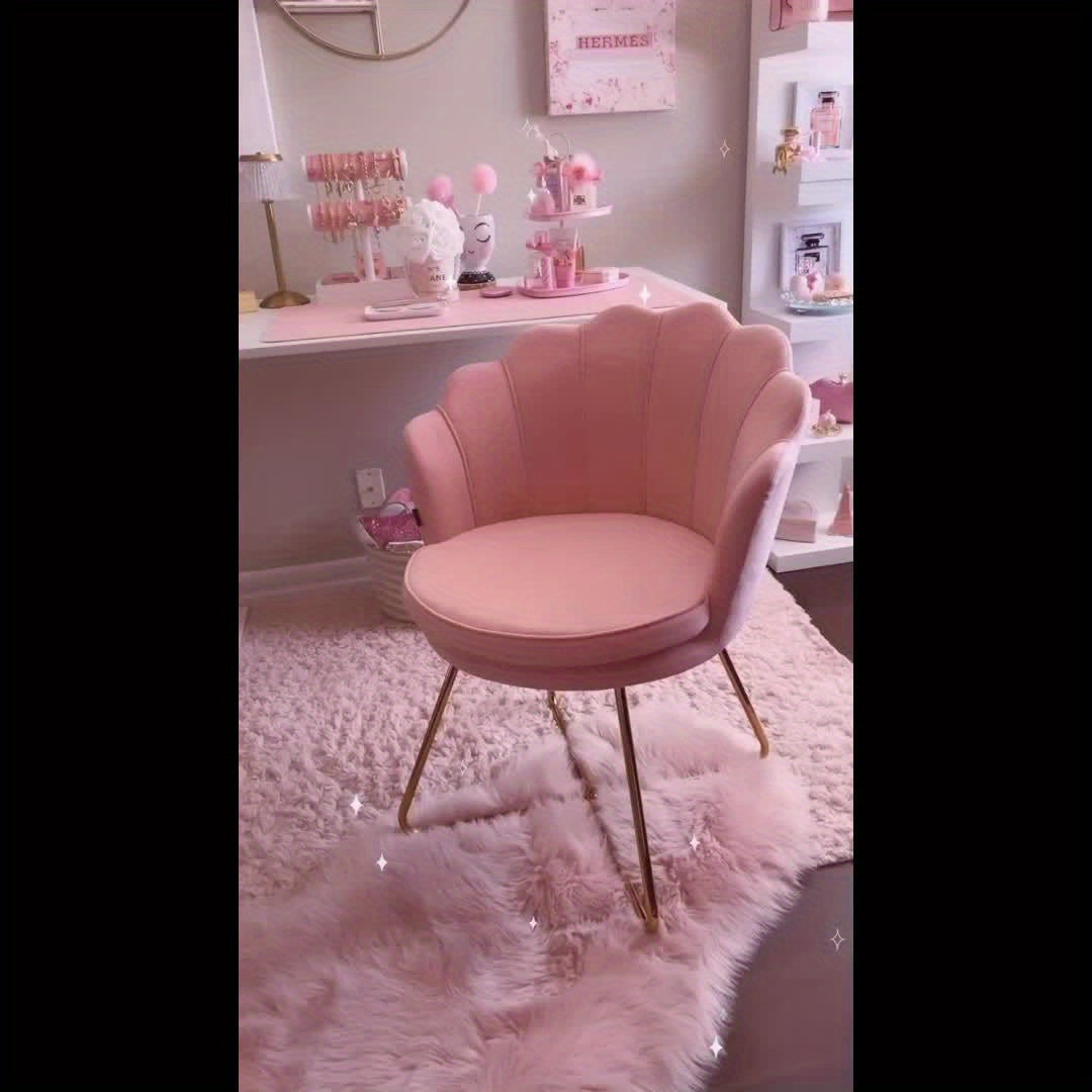 Shell Shape Velvet Dressing Chair