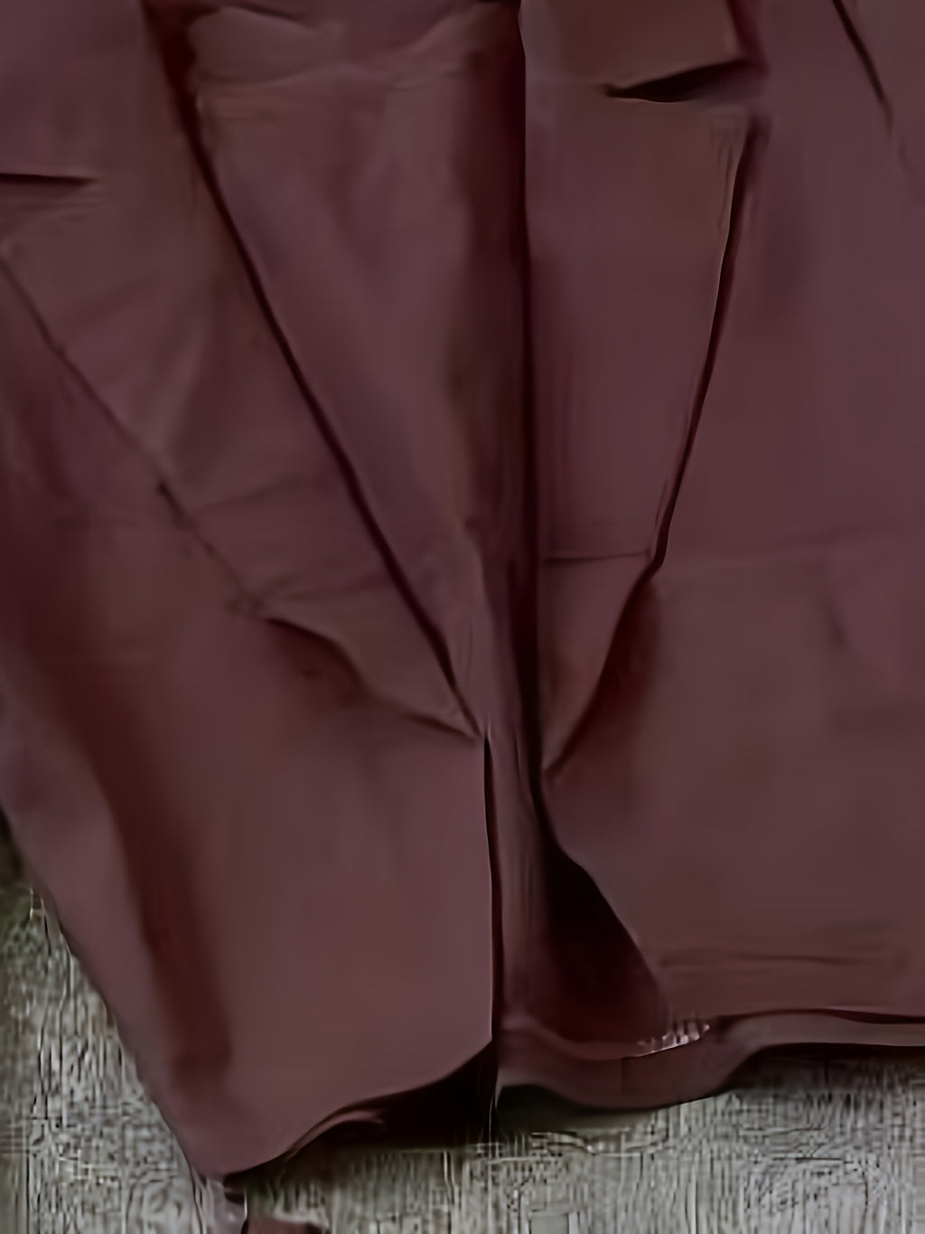 {2pcs} Burgundy & White Pinstripe Wide-Leg Pants & Blazer Jacket, Structured A-Line Dress Pants Outfit