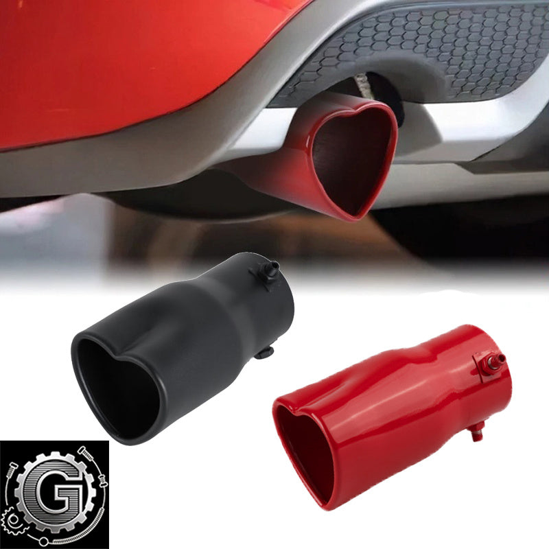 {1pc} 2.48" Stainless Steel Heart-Shaped Exhaust Tip