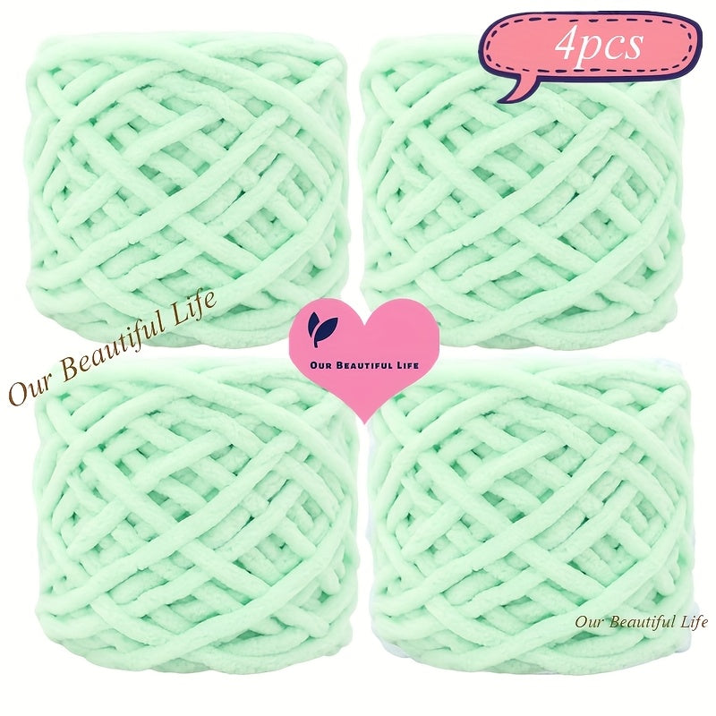 {4pcs} Ultra-Bulky Polyester Yarn