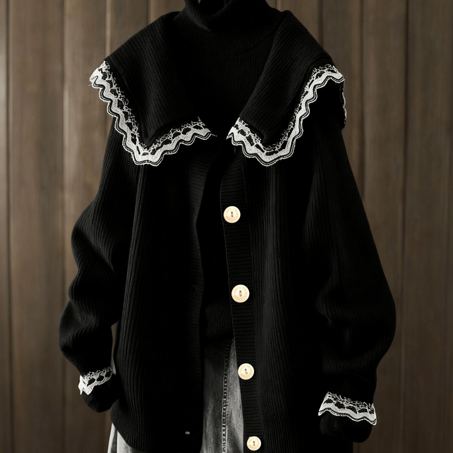 Contrast Lace Sweater