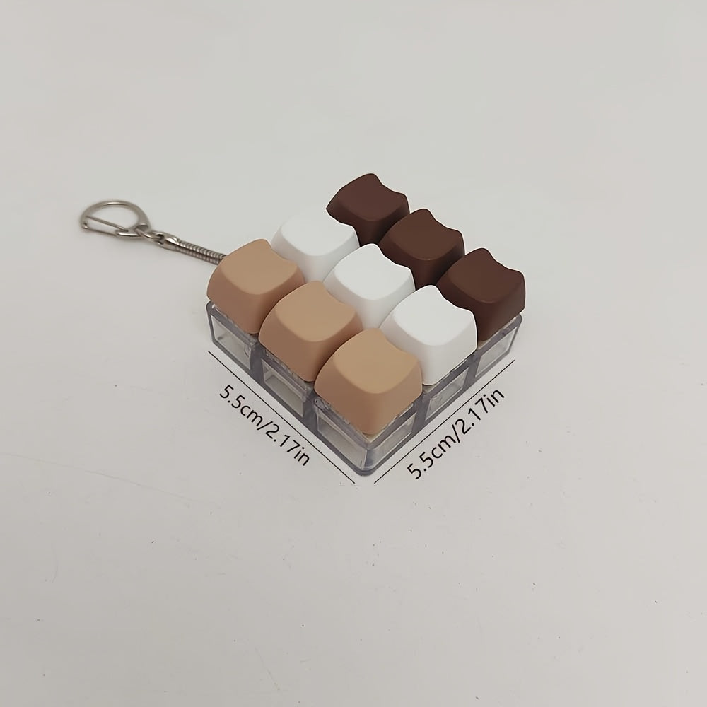 Finger Press Keycap Pop Fidget Toy Keychain
