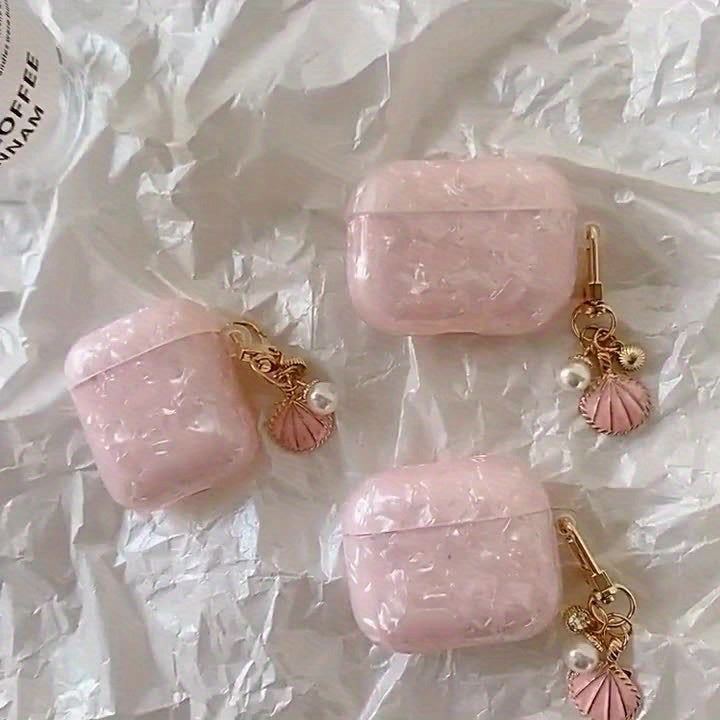 Pink Shell Pattern Plus Shell Pendant Case